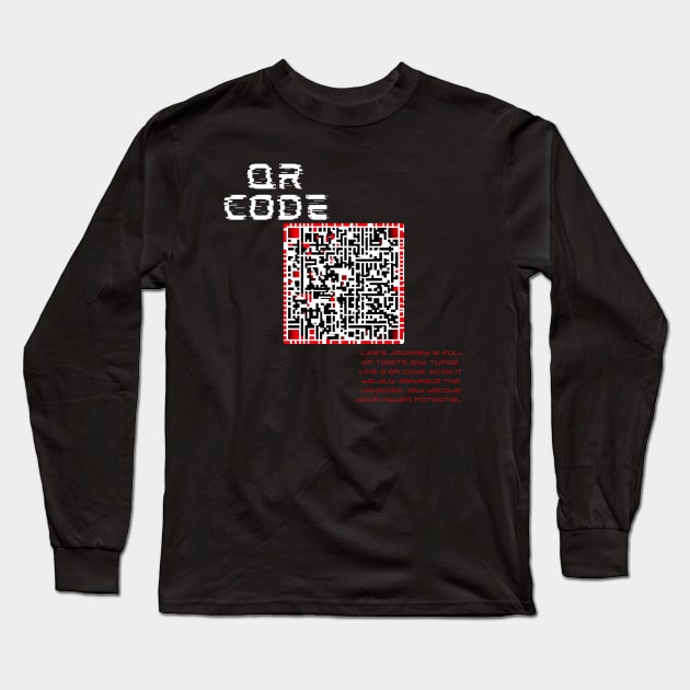 Life's Journey is Like a QR Code Long Sleeve T-Shirt by Inspire Me 